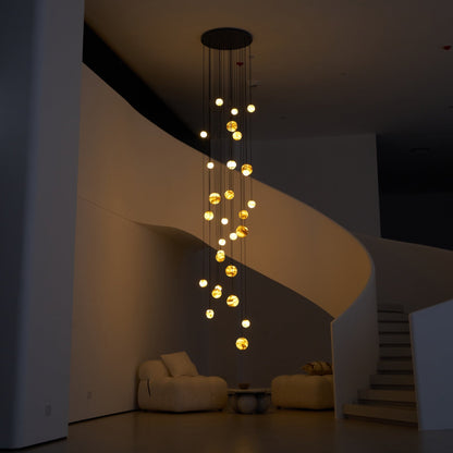 Sultana Alabaster Cluster Chandelier - Elegant Design, Adjustable Heig