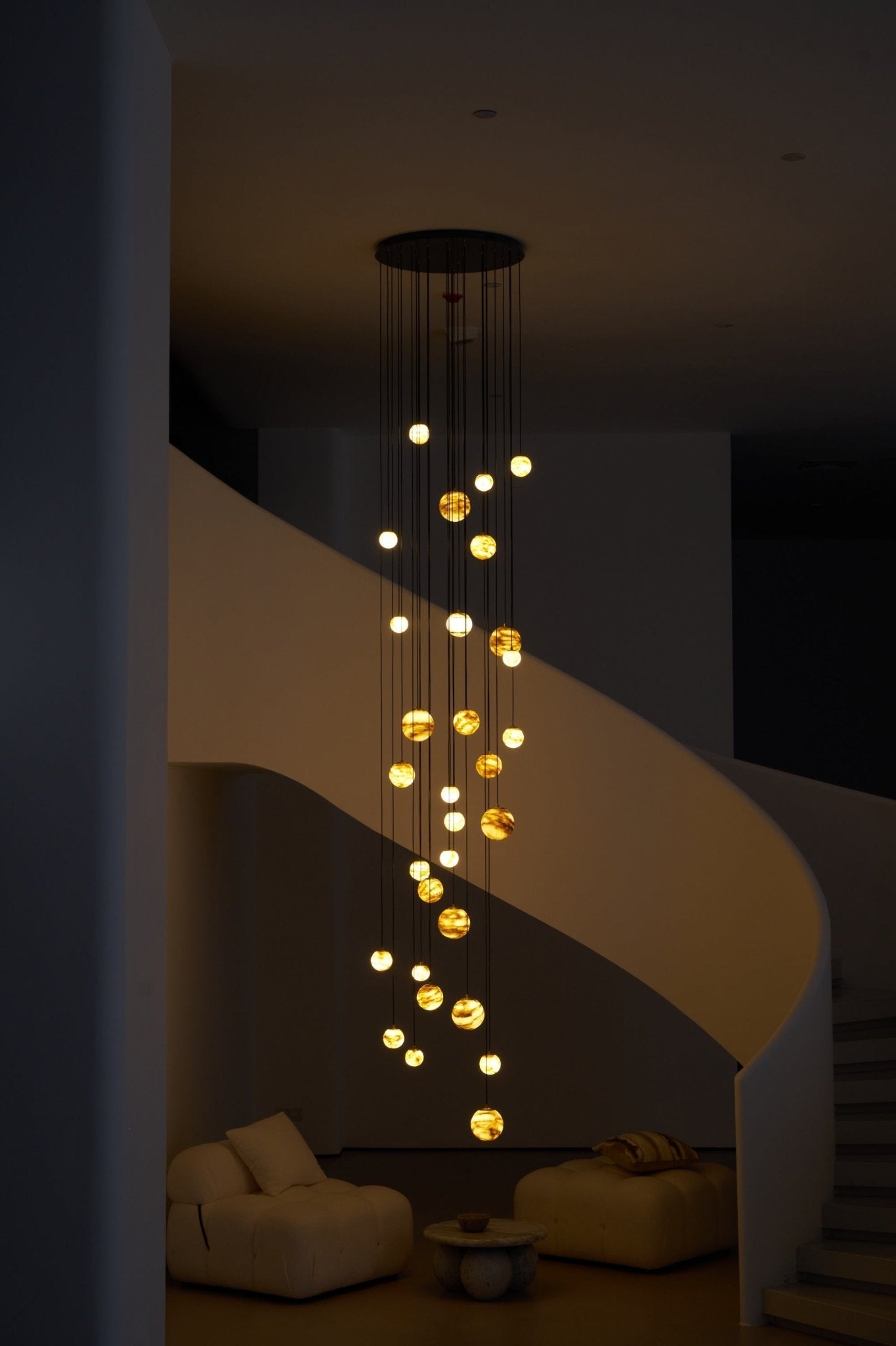 Sultana Alabaster Cluster Chandelier - Elegant Design, Adjustable Heig