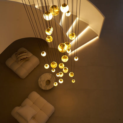 Sultana Alabaster Cluster Chandelier - Elegant Design, Adjustable Heig