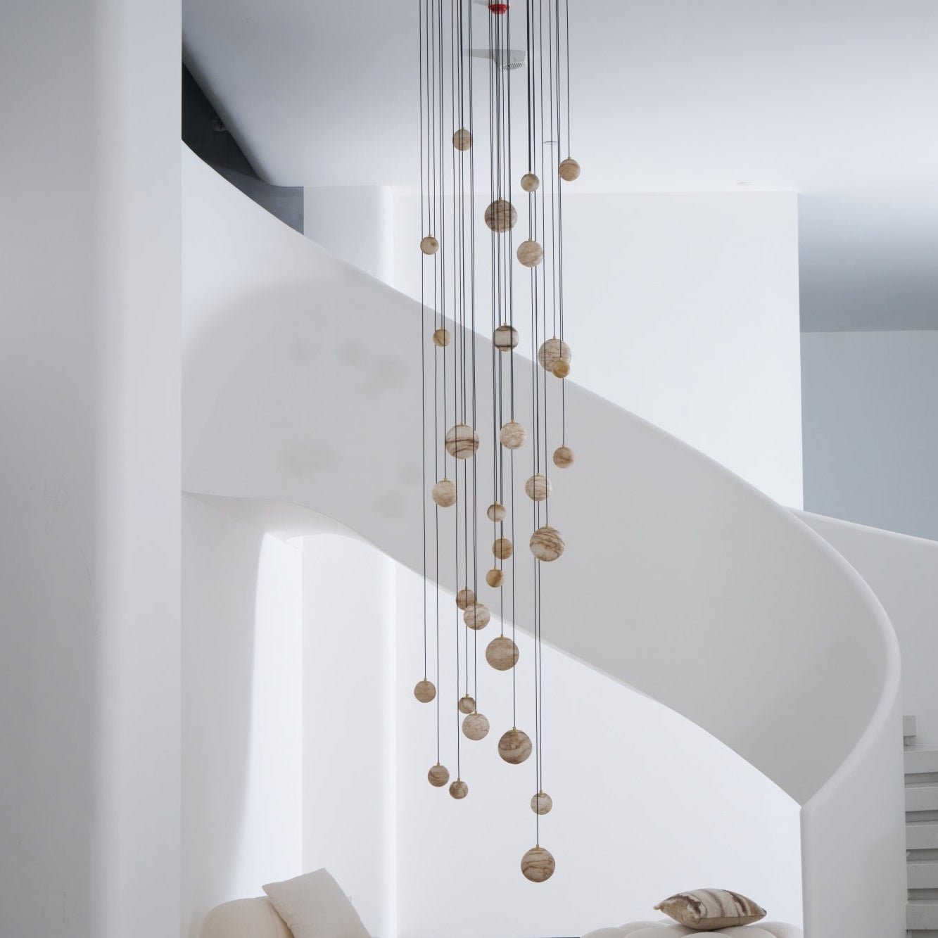 Sultana Alabaster Cluster Chandelier - Elegant Design, Adjustable Heig