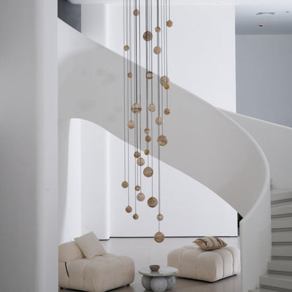 Sultana Alabaster Cluster Chandelier - Elegant Design, Adjustable Heig