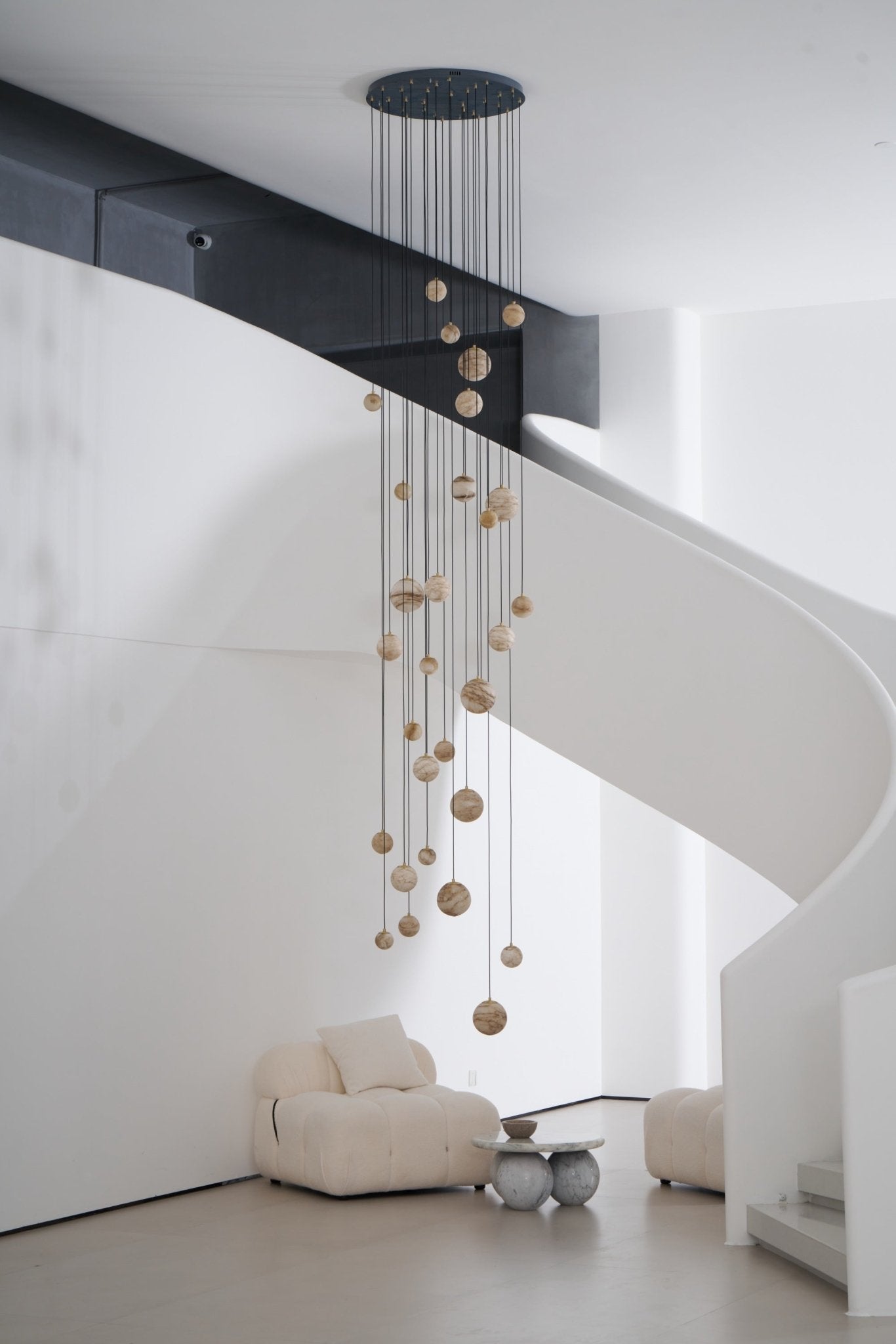 Sultana Alabaster Cluster Chandelier - Elegant Design, Adjustable Heig