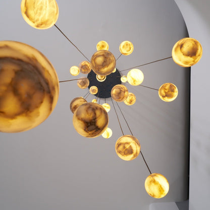 Sultana Alabaster Cluster Chandelier - Elegant Design, Adjustable Heig