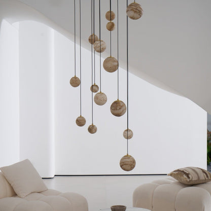 Sultana Alabaster Cluster Chandelier - Elegant Design, Adjustable Heig