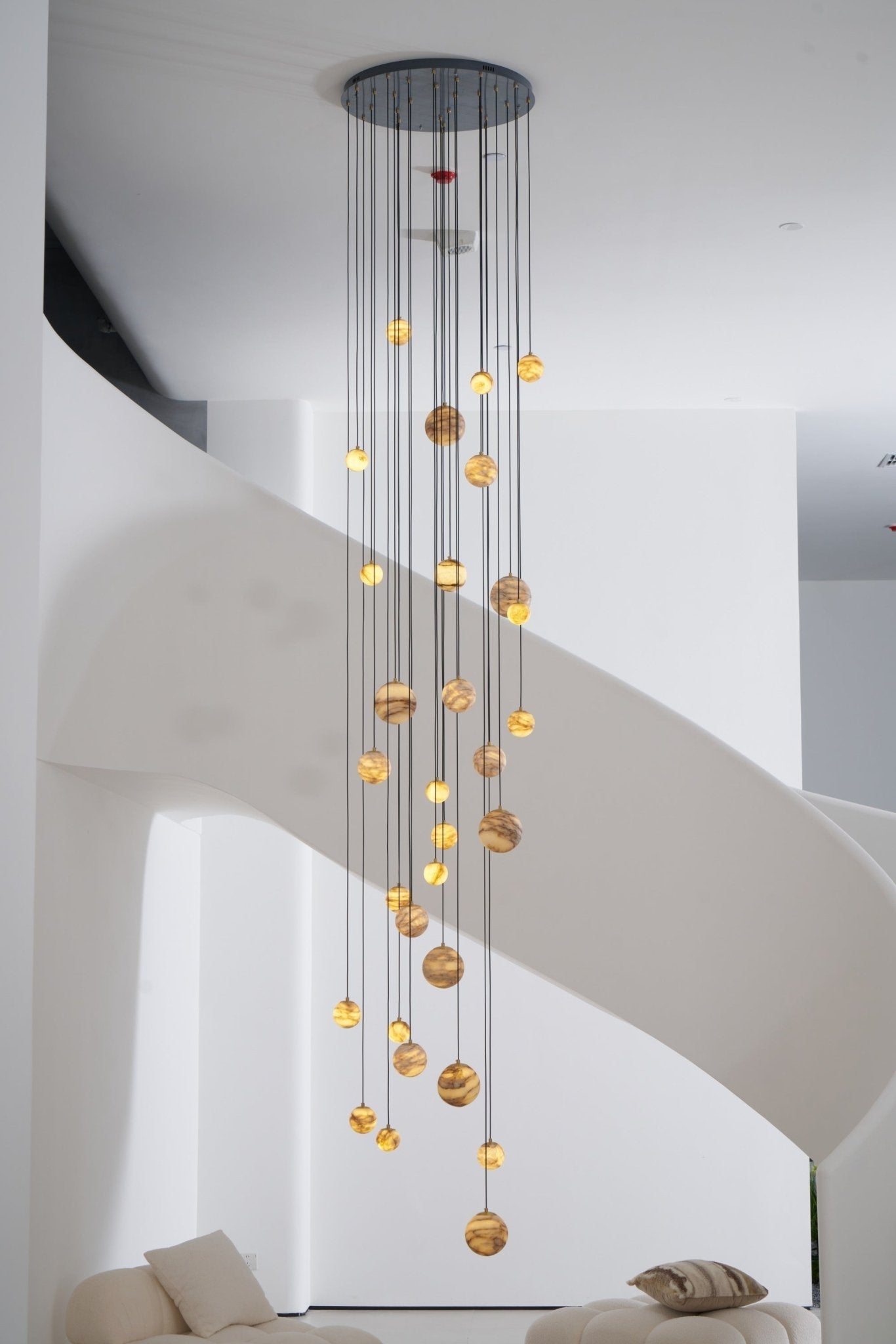 Sultana Alabaster Cluster Chandelier - Elegant Design, Adjustable Heig