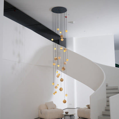 Sultana Alabaster Cluster Chandelier - Elegant Design, Adjustable Heig