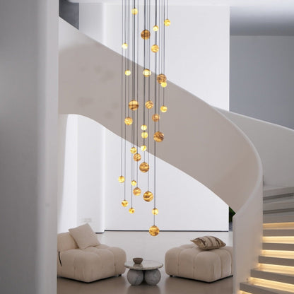 Sultana Alabaster Cluster Chandelier - Elegant Design, Adjustable Heig