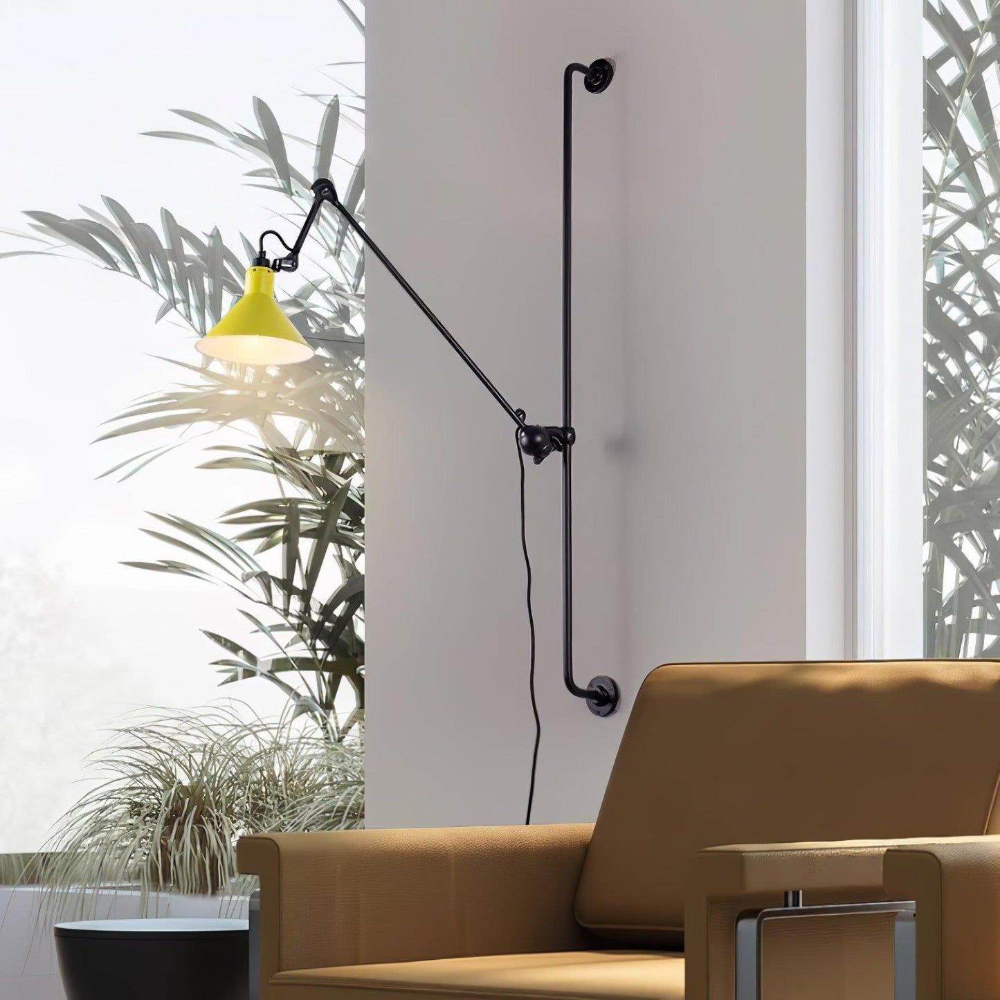 Support Frame Rocker Wall Lamp with Adjustable Angle and LED Light