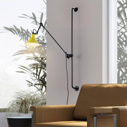 Support Frame Rocker Wall Lamp with Adjustable Angle and LED Light