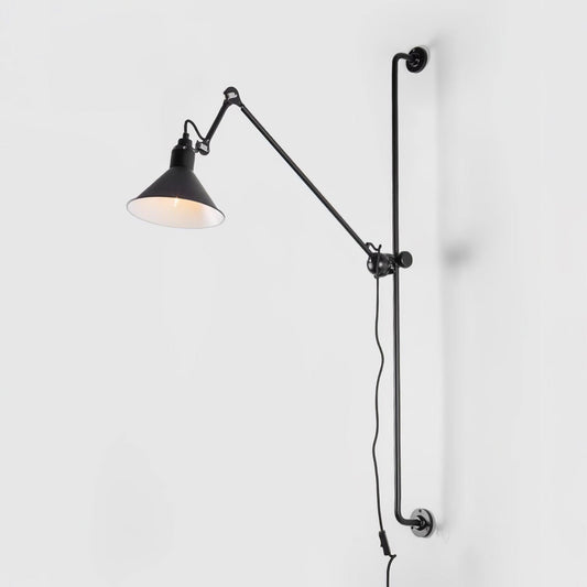 Support Frame Rocker Wall Lamp with Adjustable Angle and LED Light