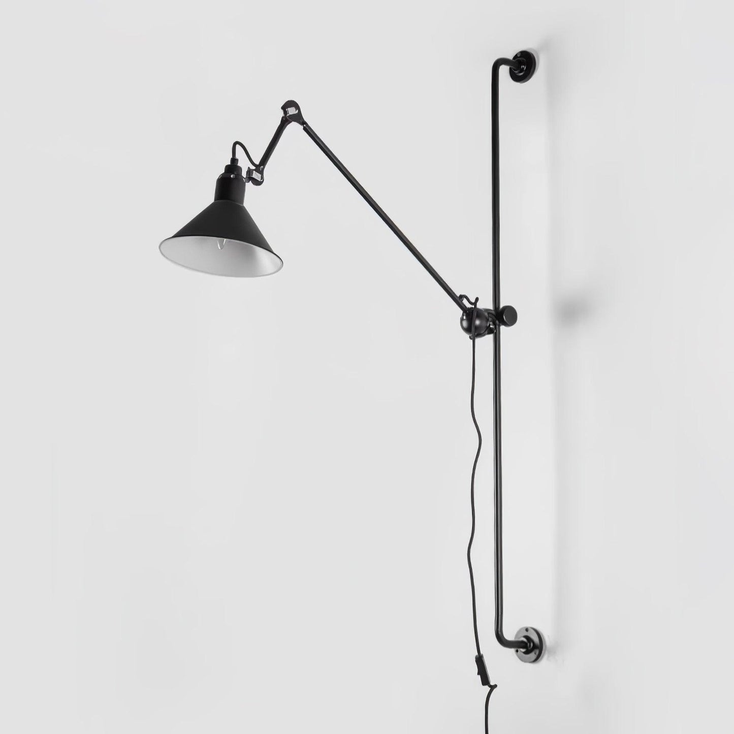 Support Frame Rocker Wall Lamp with Adjustable Angle and LED Light