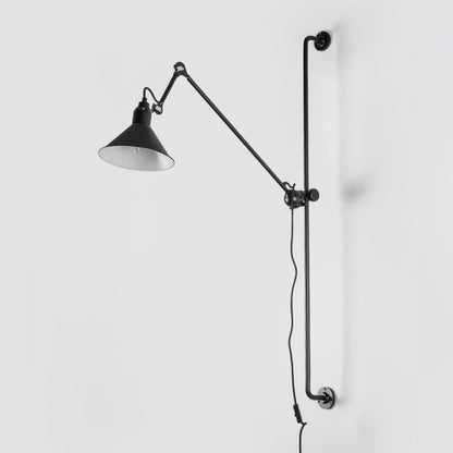 Support Frame Rocker Wall Lamp with Adjustable Angle and LED Light