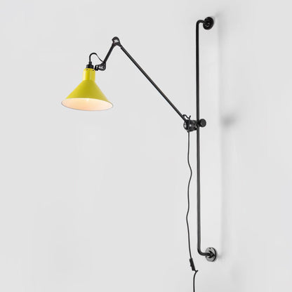 Support Frame Rocker Wall Lamp with Adjustable Angle and LED Light