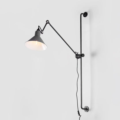 Support Frame Rocker Wall Lamp with Adjustable Angle and LED Light