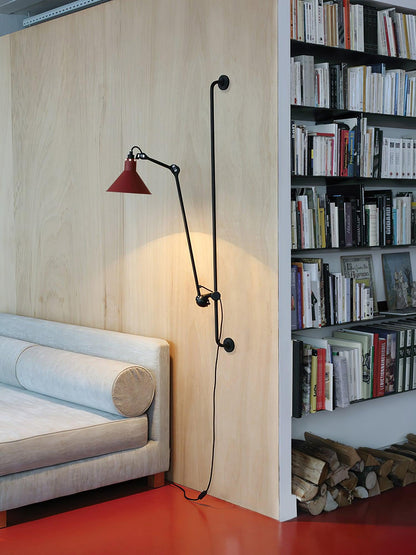 Support Frame Rocker Wall Lamp with Adjustable Angle and LED Light