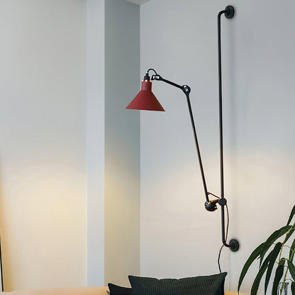 Support Frame Rocker Wall Lamp with Adjustable Angle and LED Light