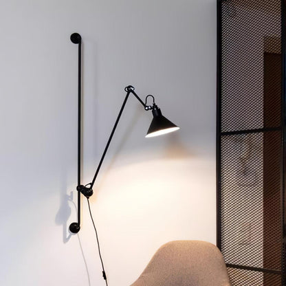 Support Frame Rocker Wall Lamp with Adjustable Angle and LED Light