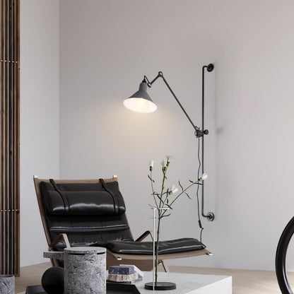 Support Frame Rocker Wall Lamp with Adjustable Angle and LED Light