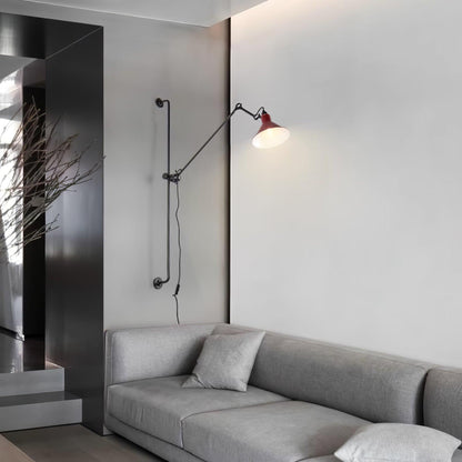 Support Frame Rocker Wall Lamp with Adjustable Angle and LED Light