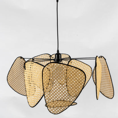 Elegant Screen Cannage Pendant Swag Light with Adjustable Height & War