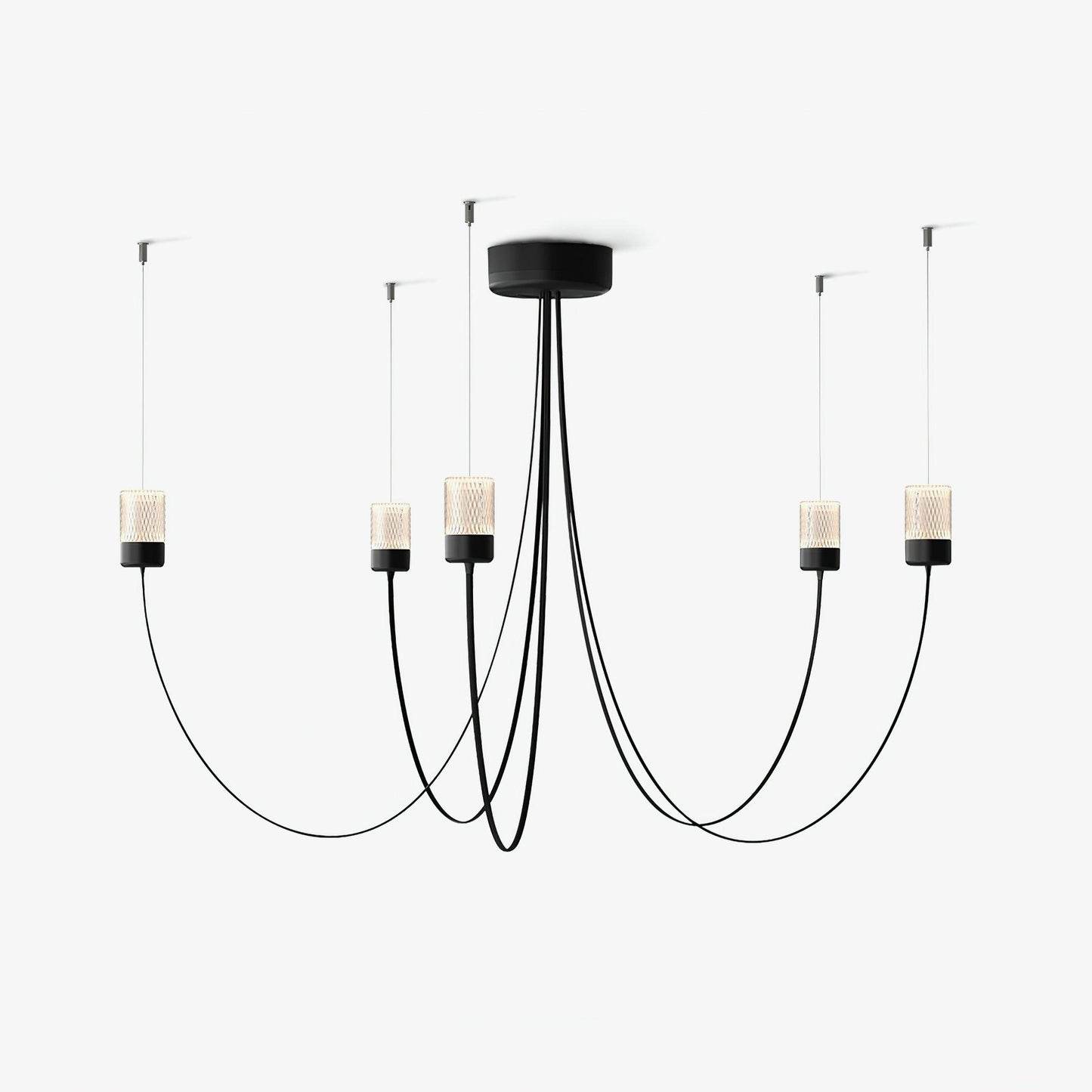 Elegant Swaying Chandelier with Adjustable Height and LED Lighting