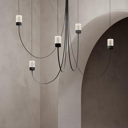 Elegant Swaying Chandelier with Adjustable Height and LED Lighting