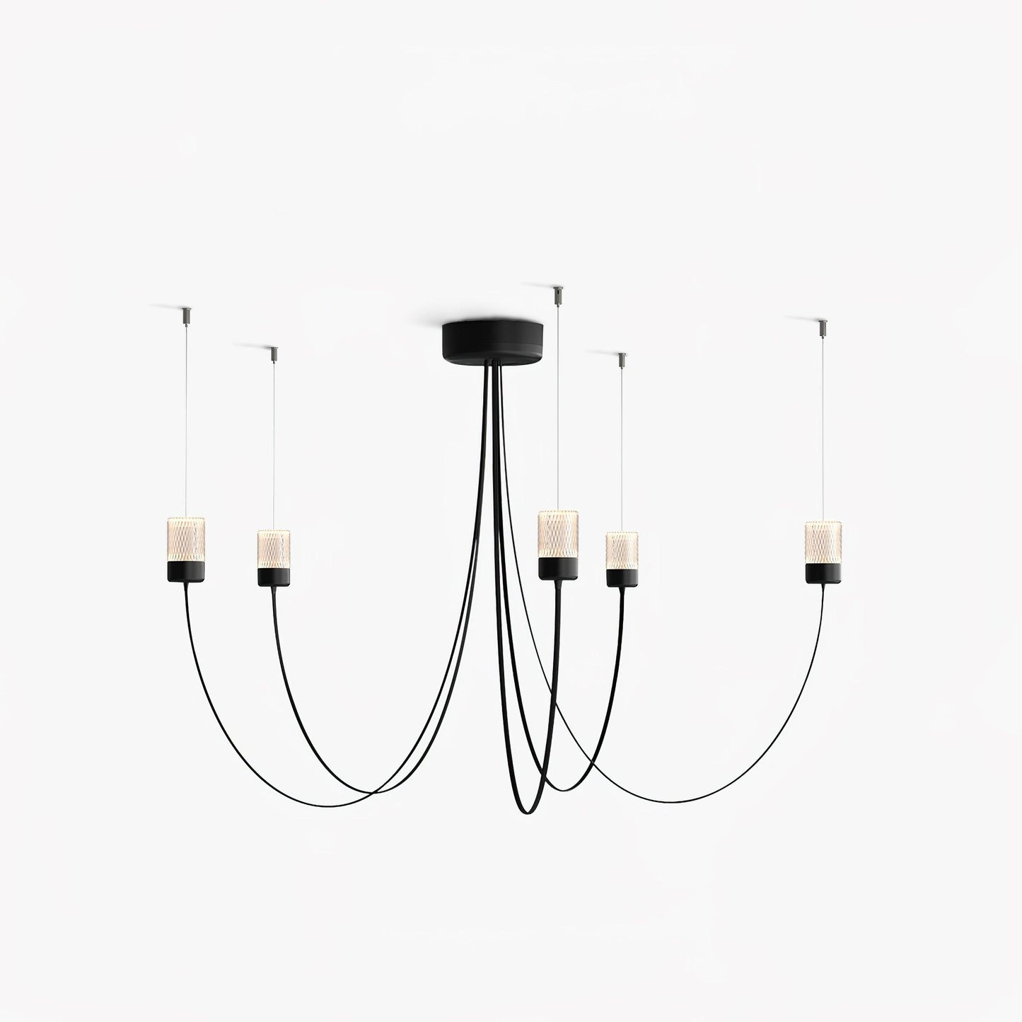 Elegant Swaying Chandelier with Adjustable Height and LED Lighting