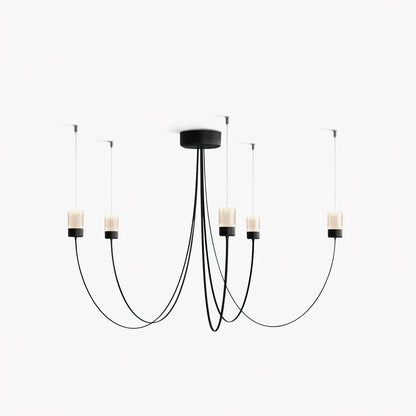 Elegant Swaying Chandelier with Adjustable Height and LED Lighting