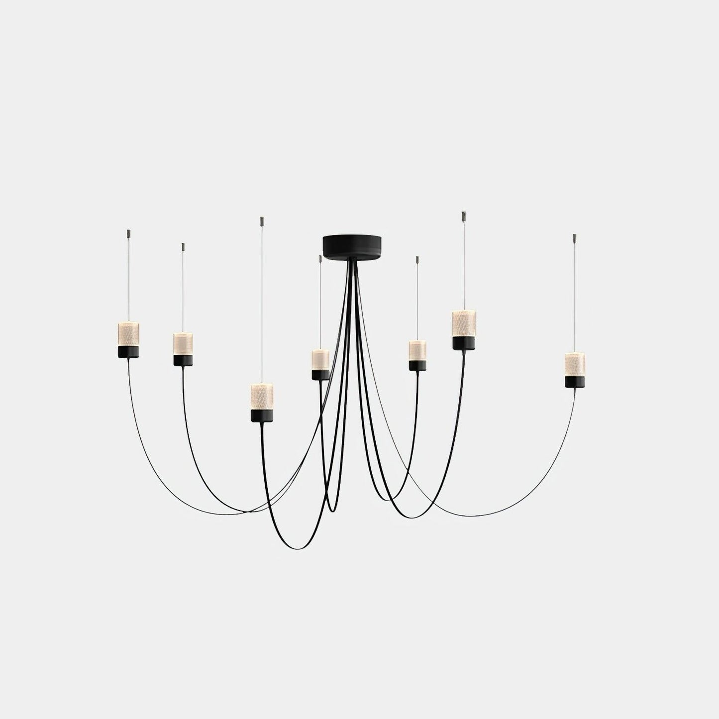 Elegant Swaying Chandelier with Adjustable Height and LED Lighting