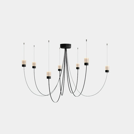 Elegant Swaying Chandelier with Adjustable Height and LED Lighting
