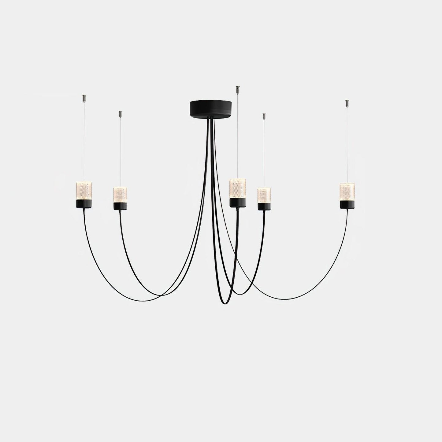 Elegant Swaying Chandelier with Adjustable Height and LED Lighting