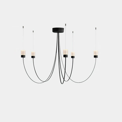 Elegant Swaying Chandelier with Adjustable Height and LED Lighting