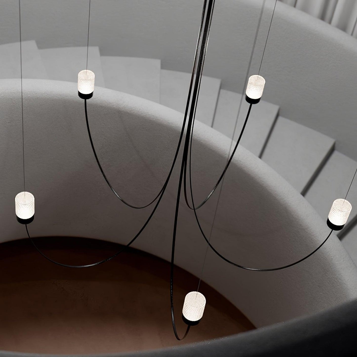 Elegant Swaying Chandelier with Adjustable Height and LED Lighting
