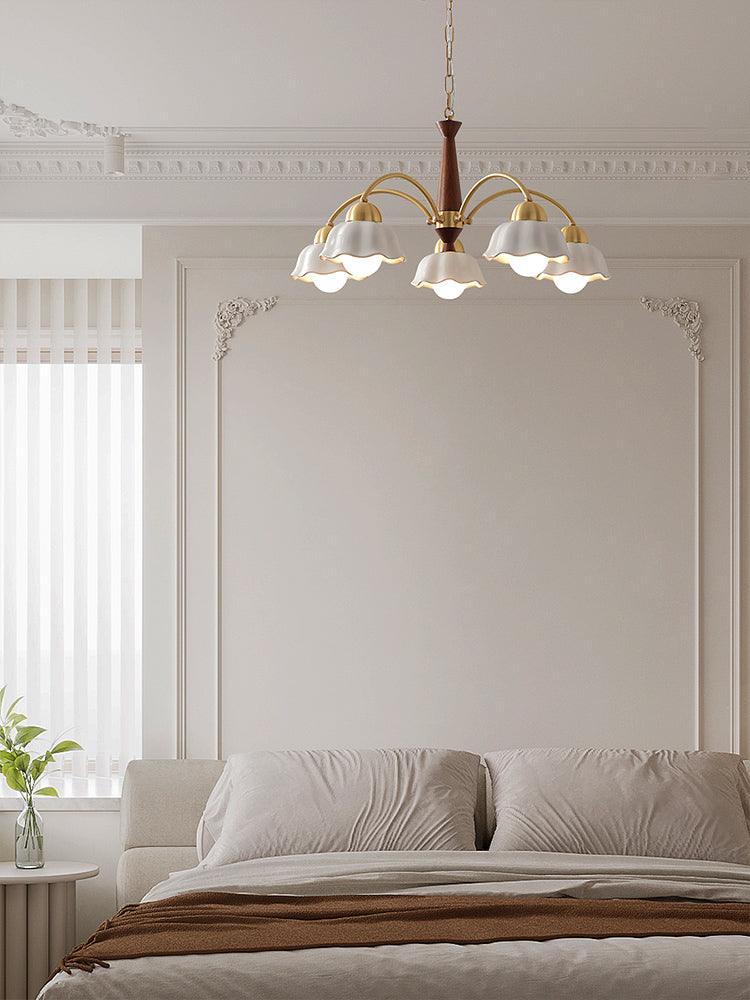 Swedish Modern Gold Chandelier - Adjustable Height, Elegant Design