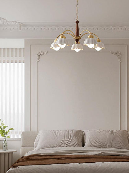 Swedish Modern Gold Chandelier - Adjustable Height, Elegant Design