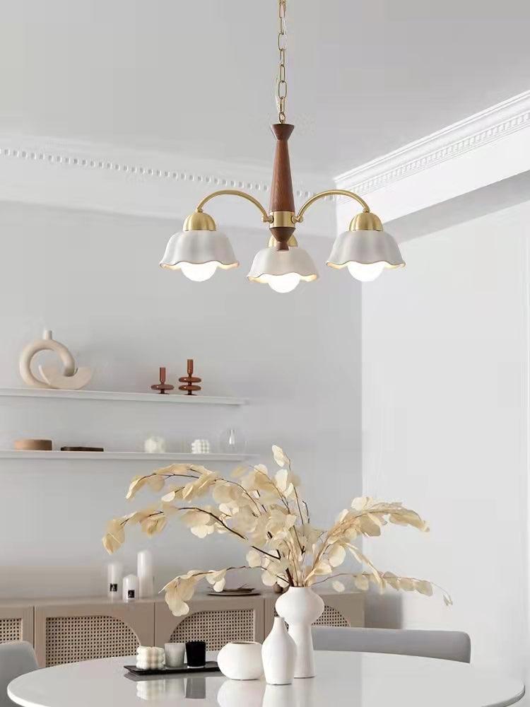 Swedish Modern Gold Chandelier - Adjustable Height, Elegant Design