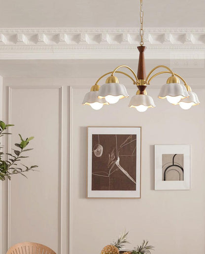 Swedish Modern Gold Chandelier - Adjustable Height, Elegant Design