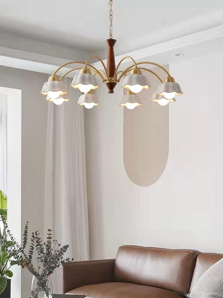 Swedish Modern Gold Chandelier - Adjustable Height, Elegant Design