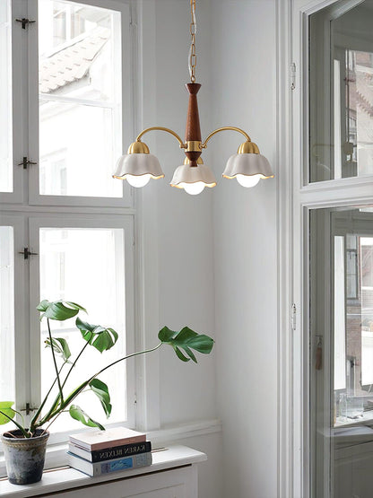 Swedish Modern Gold Chandelier - Adjustable Height, Elegant Design