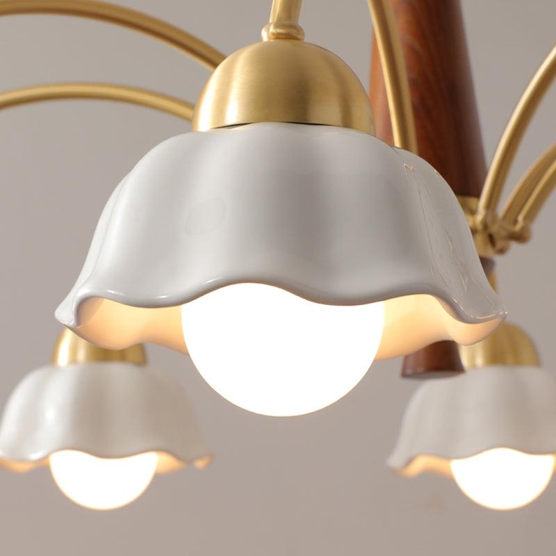 Swedish Modern Gold Chandelier - Adjustable Height, Elegant Design