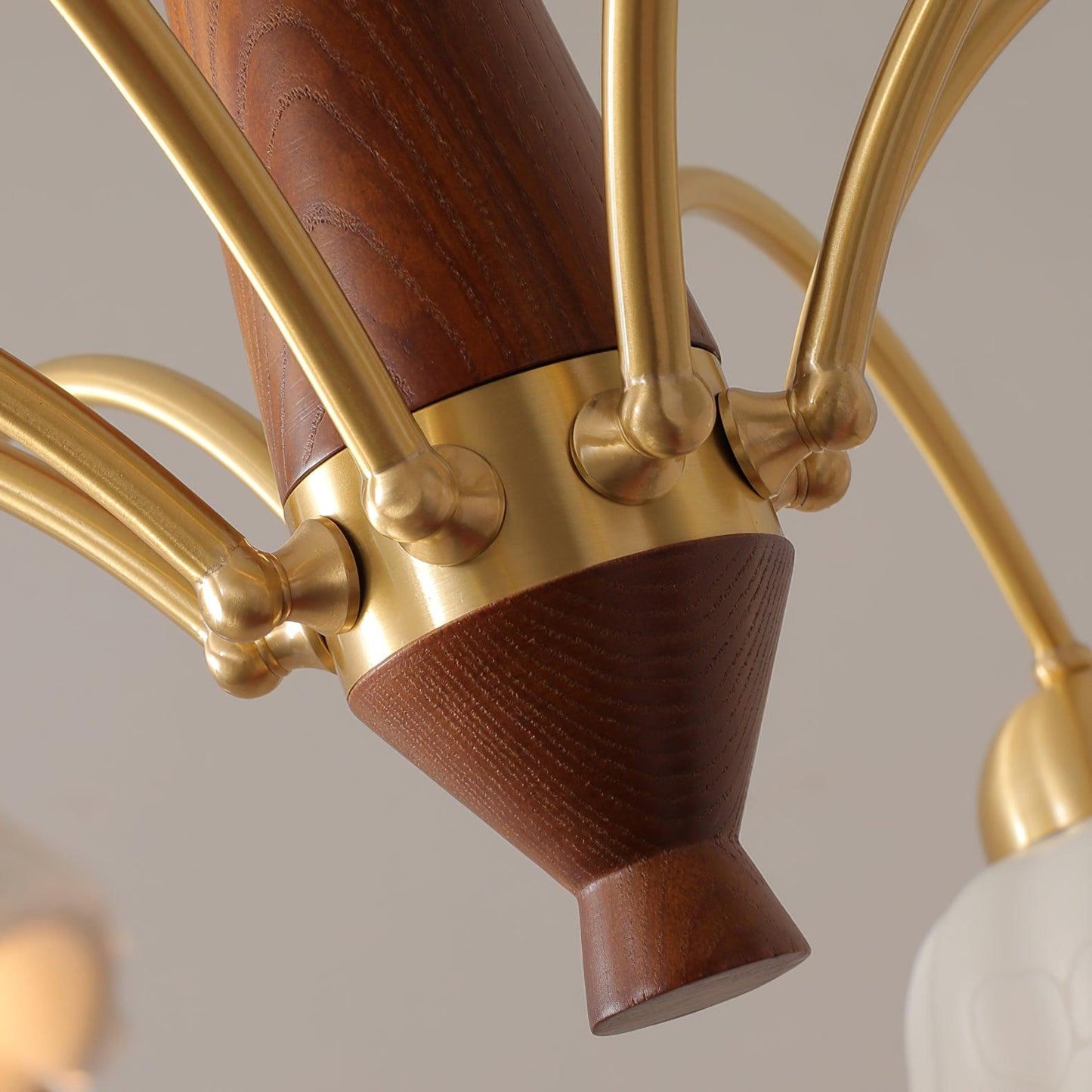Swedish Modern Gold Chandelier - Adjustable Height, Elegant Design