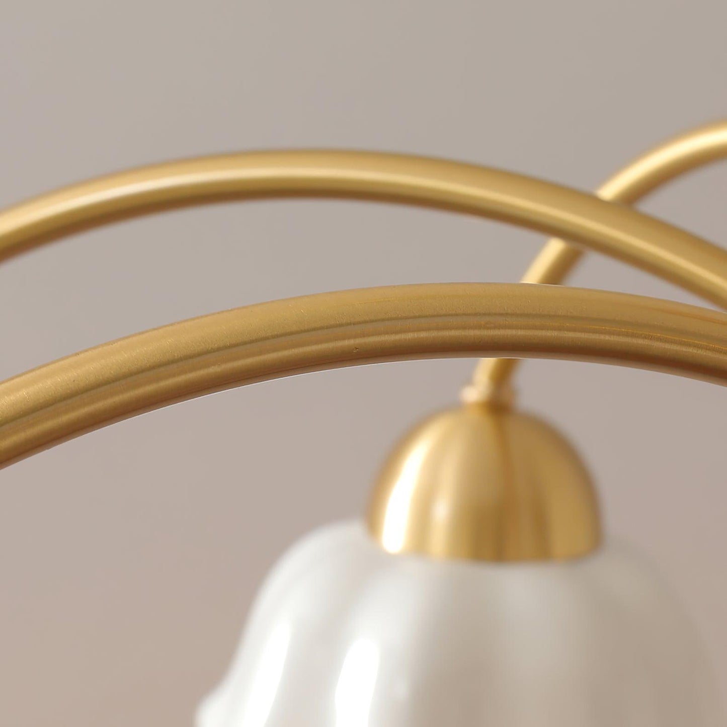 Swedish Modern Gold Chandelier - Adjustable Height, Elegant Design
