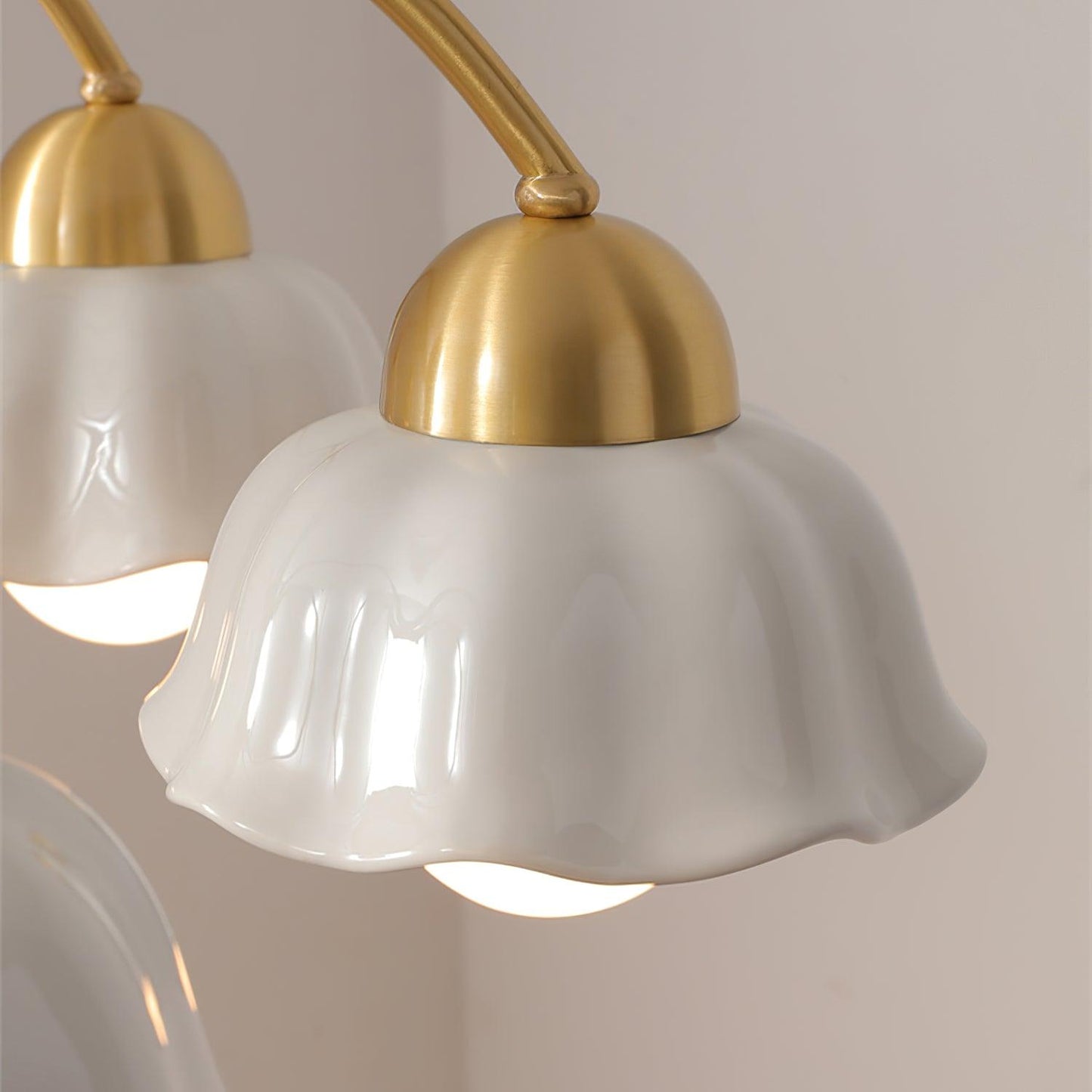 Swedish Modern Gold Chandelier - Adjustable Height, Elegant Design