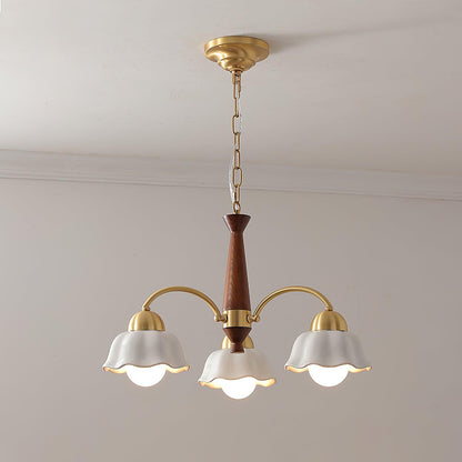 Swedish Modern Gold Chandelier - Adjustable Height, Elegant Design
