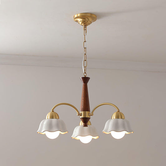 Swedish Modern Gold Chandelier - Adjustable Height, Elegant Design