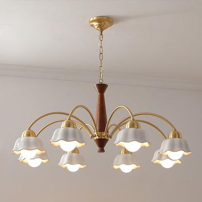 Swedish Modern Gold Chandelier - Adjustable Height, Elegant Design