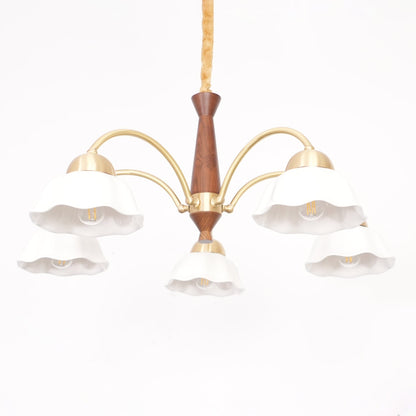 Swedish Modern Gold Chandelier - Adjustable Height, Elegant Design