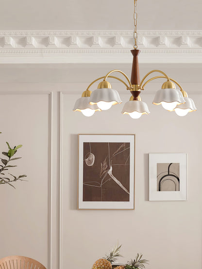 Swedish Modern Gold Chandelier - Adjustable Height, Elegant Design