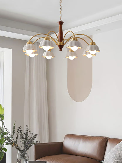 Swedish Modern Gold Chandelier - Adjustable Height, Elegant Design