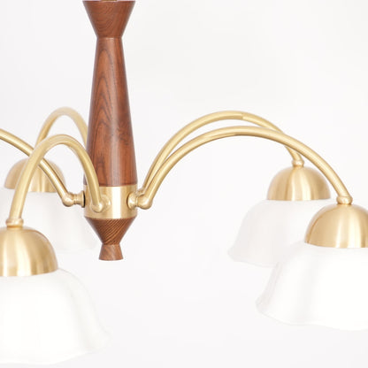 Swedish Modern Gold Chandelier - Adjustable Height, Elegant Design